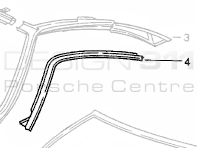 Roof / a Post Inner Panel. Porsche 993 1994-98